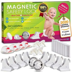 MQP&nbsp; Baby Proofing Invisible Magnetic Cabinet Door & Drawer Locks For Kids & Toddlers