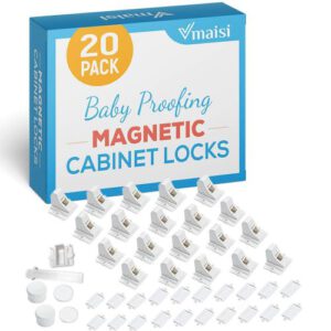 Vmaisi 20 Pack Baby Proofing Magnetic Cabinet Locks&nbsp;
